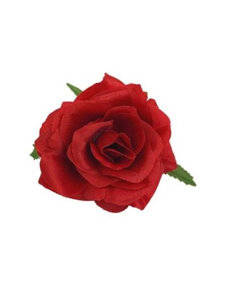 Róża główka 6 cm czerwona 6 sztuk