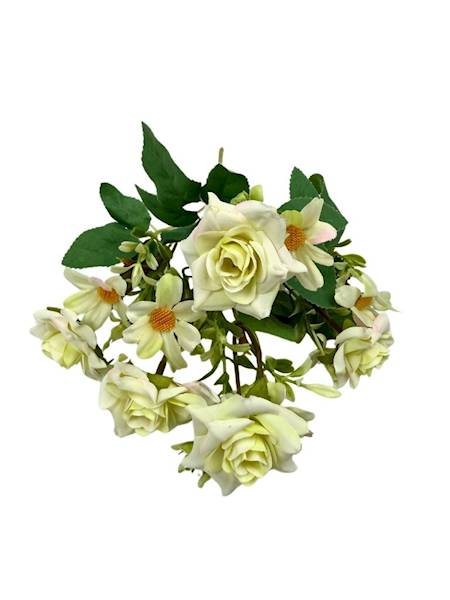 Bukiet bukiecik różyczki 30 cm jasno zielony