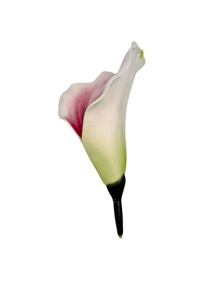 Kalia główka 14 cm biało różowa 4 SZTUKI