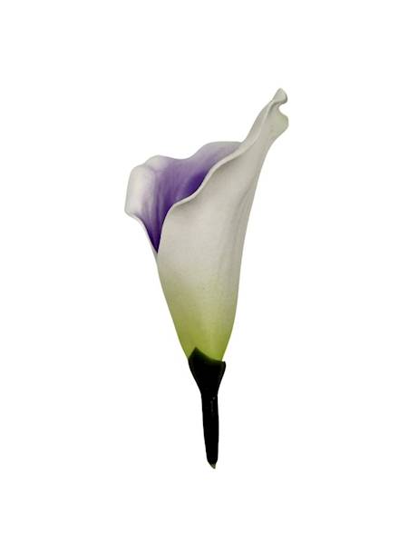 Kalia główka 14 cm biało fioletowa 4 SZTUKI