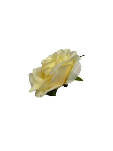 Róża główka 6 cm jasno żołta