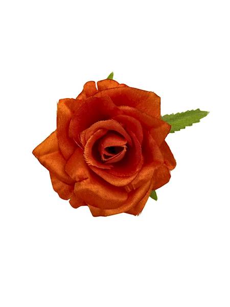 Róża główka 6 cm pomarańcz 6 sztuk