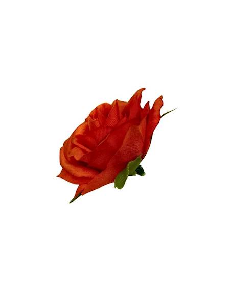 Róża główka 6 cm pomarańcz 6 sztuk