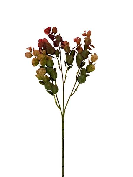 Eukaliptus gałązka plastikowa 49 cm pomarańczowy