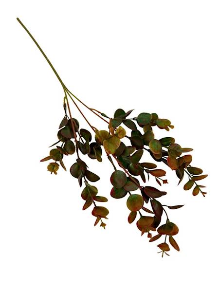 Eukaliptus gałązka plastikowa 49 cm czerwony