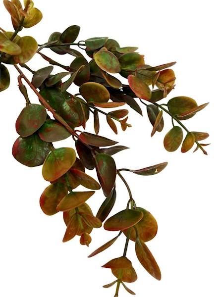 Eukaliptus gałązka plastikowa 49 cm czerwony