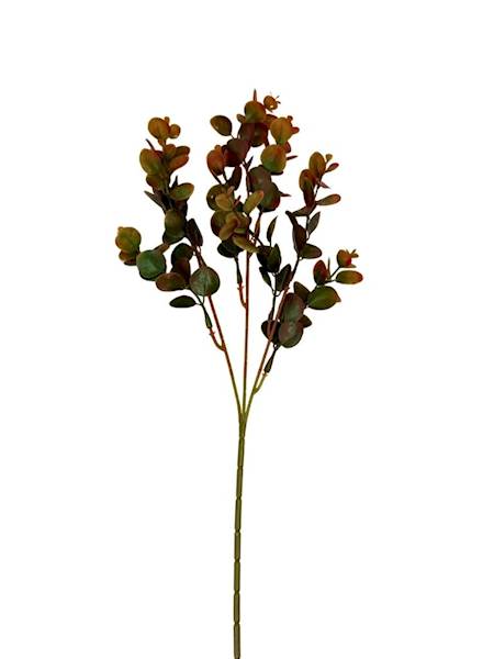 Eukaliptus gałązka plastikowa 49 cm czerwony