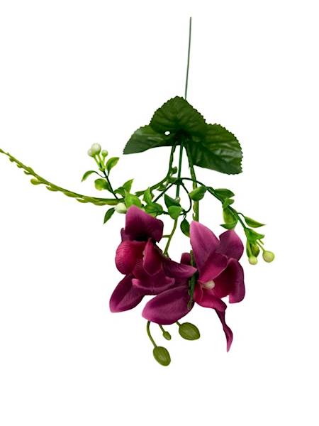 Dodatek storczyk gałązka 40 cm bordo