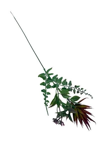 Dodatek sukulent gałązaka 46 cm bordo