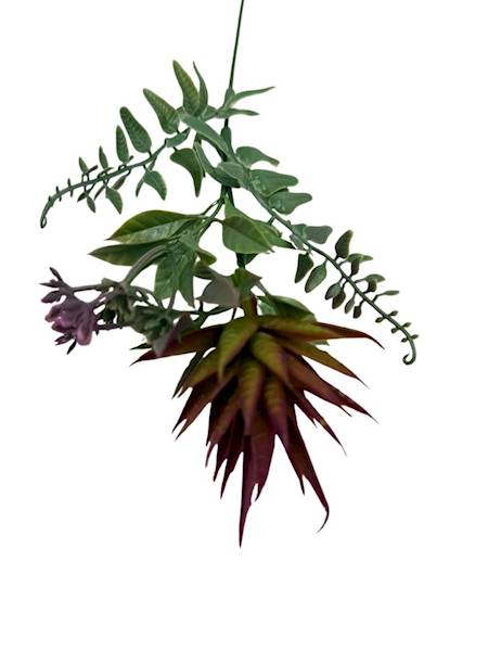 Dodatek sukulent gałązaka 46 cm bordo
