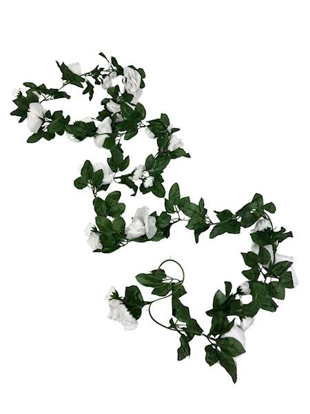 Girlanda z róż 210 cm biała
