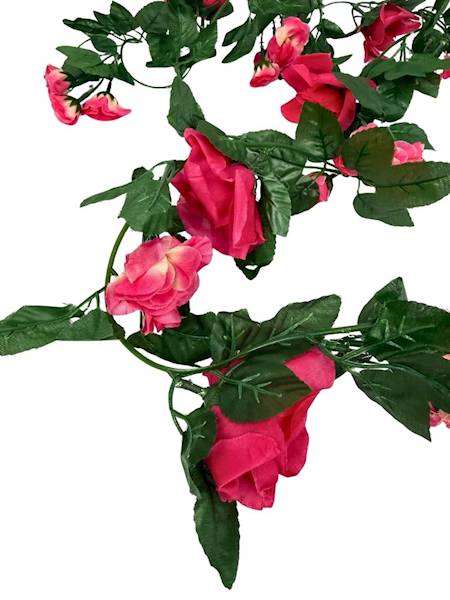 Girlanda z róż 210 cm różowa