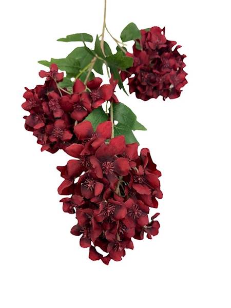 Hortensja gałązka 90 cm ciemno czerwona