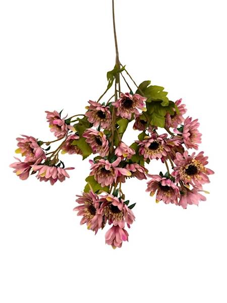 Gałązka jesienna 80 cm margaretki brudny róż