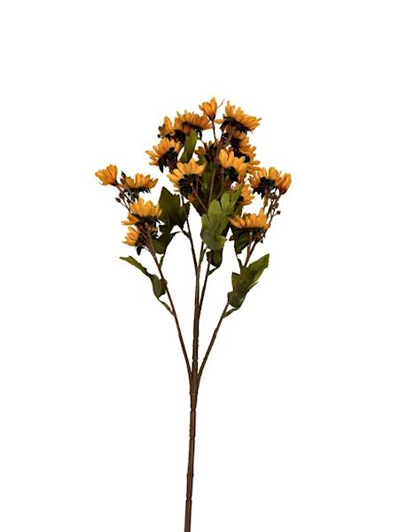 Gałązka jesienna 80 cm margaretki żółte