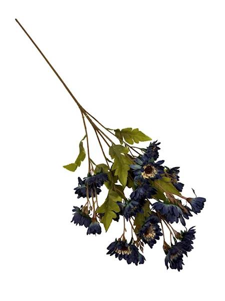 Gałązka jesienna 80 cm margaretki granatowe