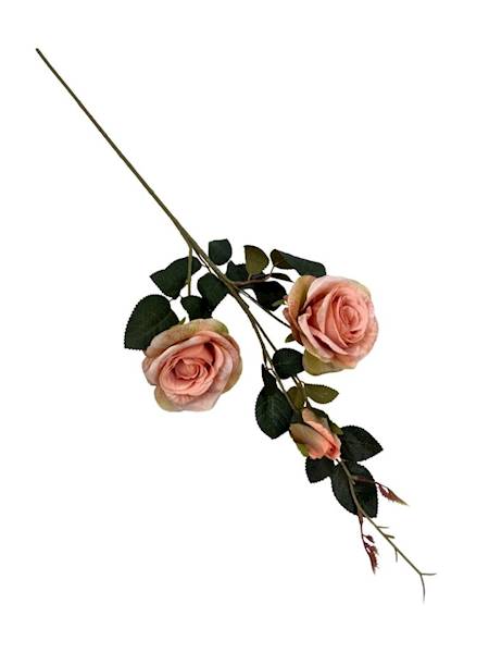 Róża gałązka 84 cm brzoskwiniowa z zielonym