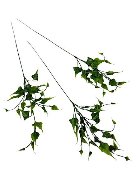 Dodatek zielone listki gałązka 52 cm 3 SZTUKI