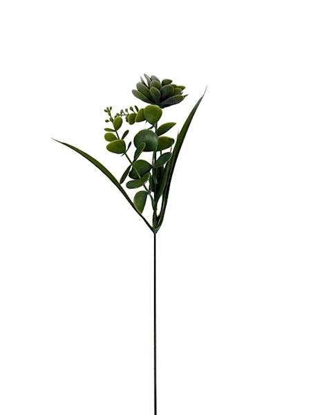 Dodatek sukulent gałązka 47 cm bielony