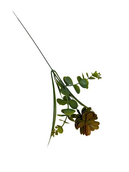 Dodatek sukulent gałązka 47 cm zielono pomarańczow
