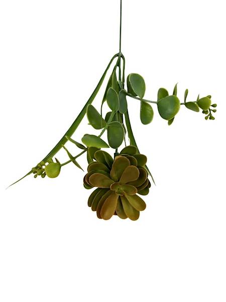 Dodatek sukulent gałązka 47 cm zielono pomarańczow