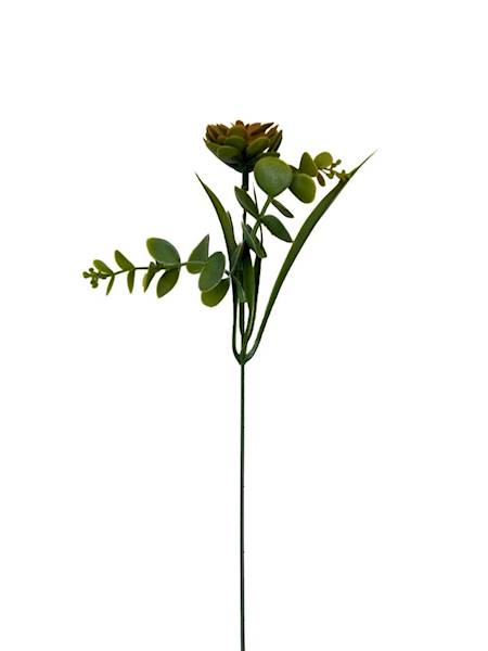 Dodatek sukulent gałązka 47 cm zielono pomarańczow