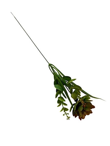 Dodatek sukulent gałązka 47 cm zielono czerwony