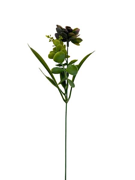 Dodatek sukulent gałązka 47 cm zielono różowy
