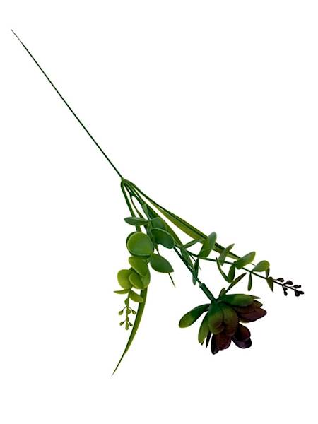 Dodatek sukulent gałązka 47 cm zielono purpurowy