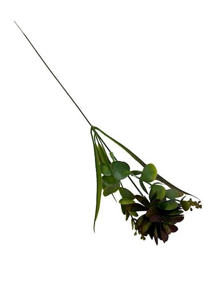 Dodatek sukulent gałązka 47 cm zielono brązowy