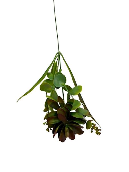 Dodatek sukulent gałązka 47 cm zielono brązowy