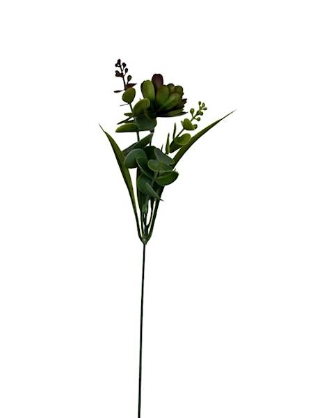 Dodatek sukulent gałązka 47 cm zielono brązowy