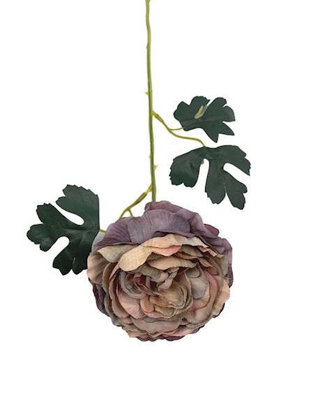 Pełnik gałązka 54 cm brudny fiolet i beż