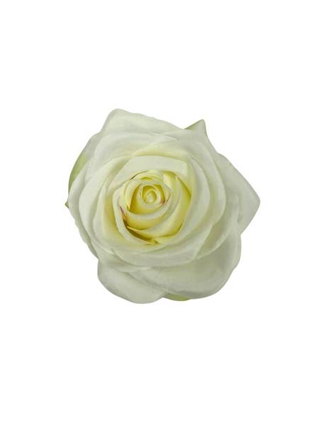 Róża główka 9 cm ecru / jasny kremowy 2 SZTUKI