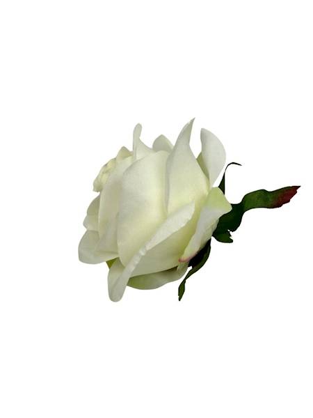 Róża główka 9 cm ecru / jasny kremowy 2 SZTUKI