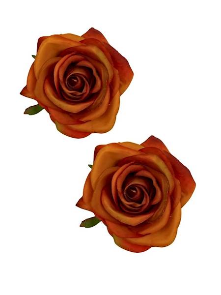 Róża główka 9 cm ceglana 2 SZTUKI