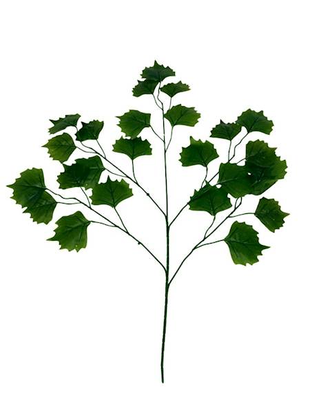 Liść silikonowy gałązka 65 cm zielony