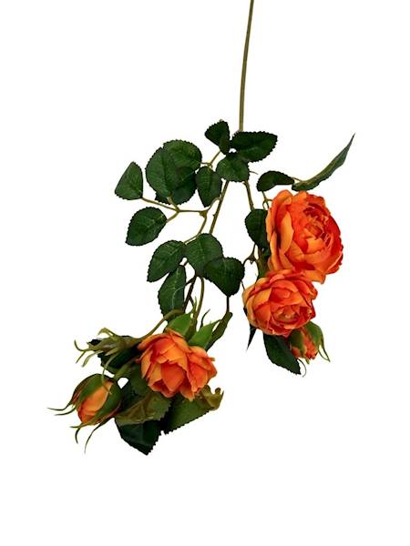 Róża gałązka 50 cm pomarańczowa