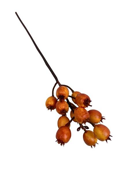 Dzika róża gałązka 38 cm pomarańczowa