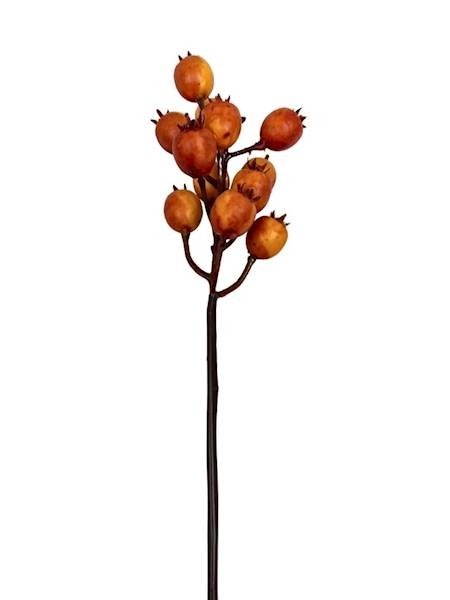 Dzika róża gałązka 38 cm pomarańczowa