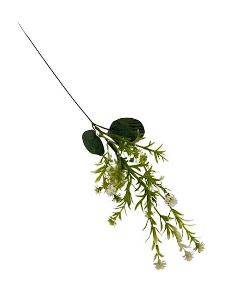 Dodatek florystyczny 49 cm biało zielony 2 SZTUKI