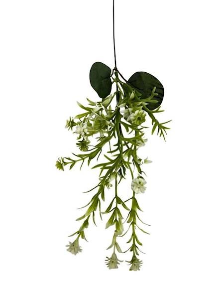 Dodatek florystyczny 49 cm biało zielony 2 SZTUKI