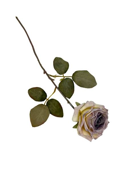 Róża gałązka 40 cm fiolet kremowy
