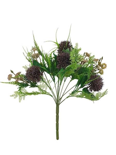 Bukiet mieszany z czosnkiem 41 cm brudny fiolet