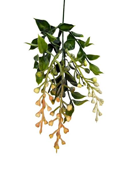 Dodatek gałązka serduszka 40 cm jasny pomarańcz