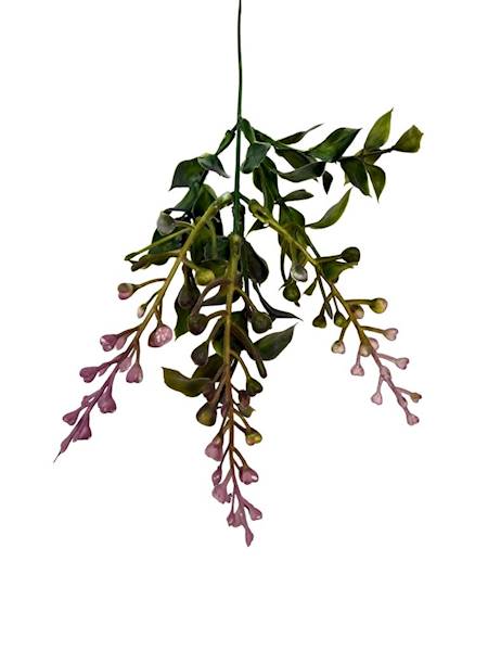 Dodatek gałązka serduszka 40 cm jasny fiolet