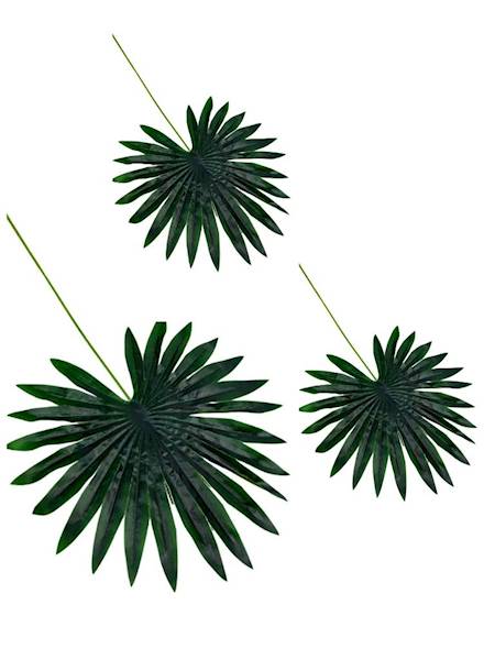 Liść palmy gałązka 45 cm zielony 3 SZTUKI
