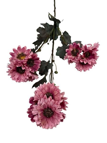 Chryzantem gałązka 64 cm brudny róż