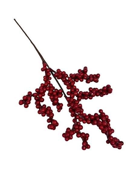 Gałązka kulki czerwone 37 cm