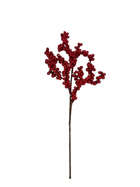 Gałązka kulki czerwone 37 cm